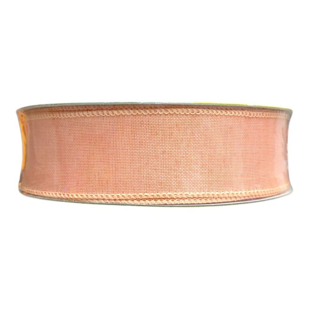 Member's Mark Wired Edge Premium Spring Ribbon, 1.5in Wide x 50yds - Peach